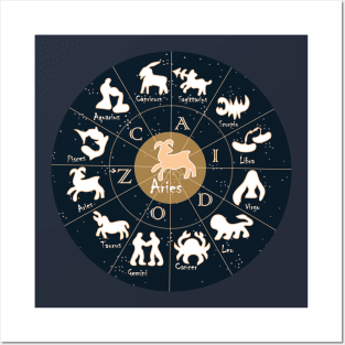 Aries, Zodiac, Astrology, Horoscope, Stars, Sun-and-moon. Birthday, Valentines-day, Holidays, Posters and Art